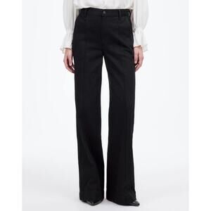 Superwide-Leg Trouser Jean WMNS 24 Black High-Rise Rigid Center Pintuck